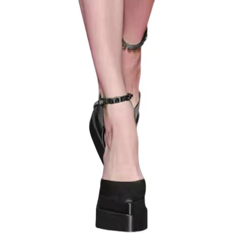 Giày Cao Gót Sandal Cao Gót Bằng Satin Dày Dặn Mũi Nhọn Chống Nước Thời Trang Mùa Hè Dành Cho Nữ 2022