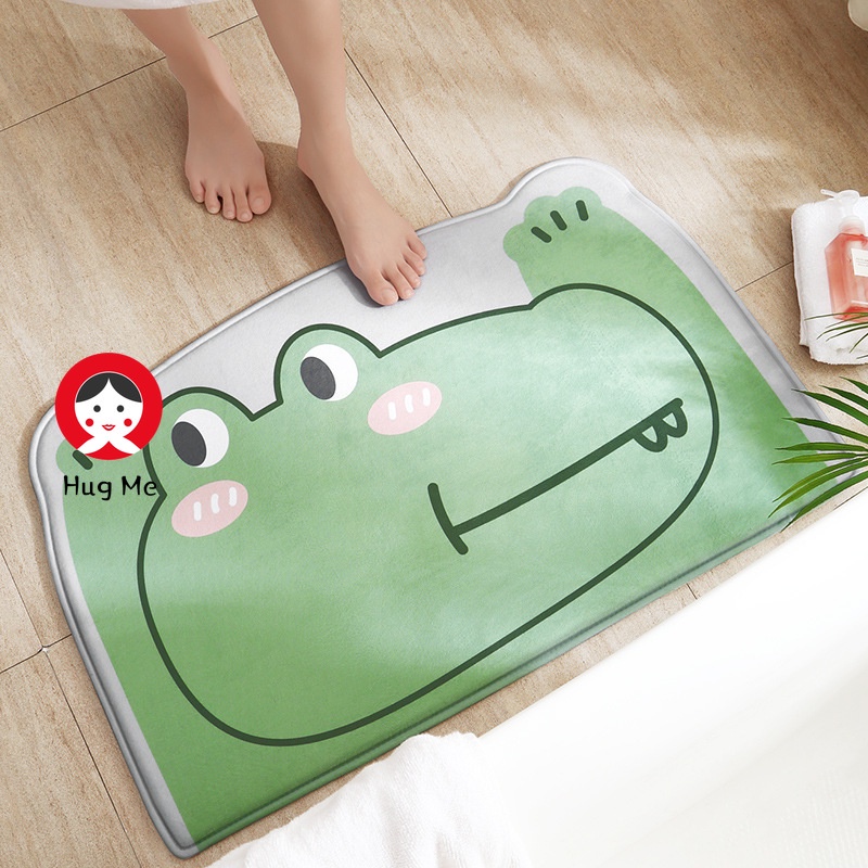 Thảm chùi chân chống trượt bằng nhung dày dặn thấm hút dễ thương