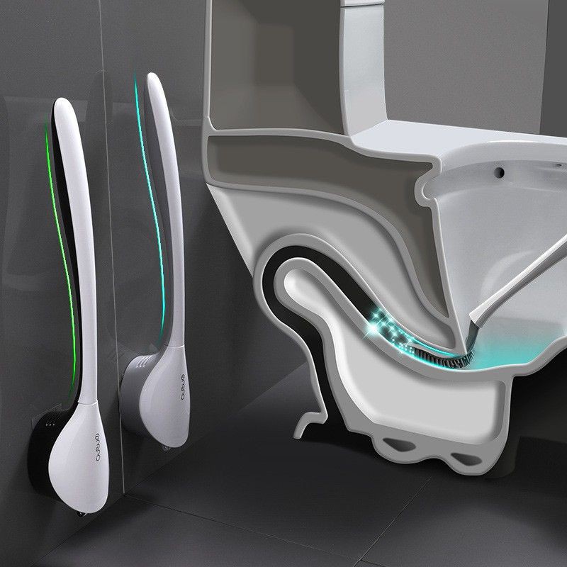 [GOSO] Cọ Vệ Sinh Bồn Cầu, Cọ Chà Toilet Bằng Silicon Dán Tường Tiện Ích