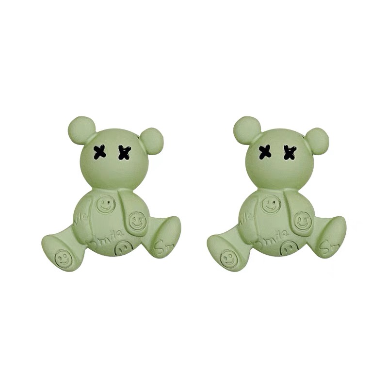 Khuyên Tai Hàn Quốc Hình Bông Hoa Màu Xanh Lá Mới 2023