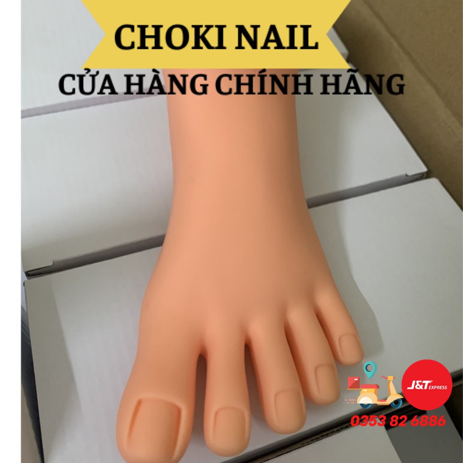 Bàn chân giả silicon tập sơn đắp móng bột đắp móng gel, Giúp các bạn mới học nail thanh thục các kỹ năng