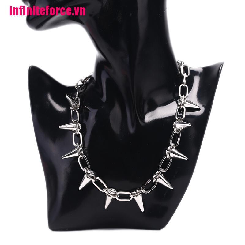 Vòng cổ choker đinh tán phong cách punk cá tính độc đáo