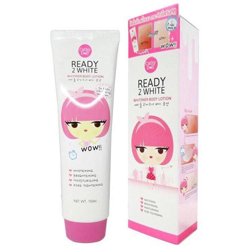Kem Dưỡng Trắng Da Và Make Up Body Ready 2 White CATHY DOLL từ tinh chất ốc sên, Thái Lan Chính Hãng 150ml