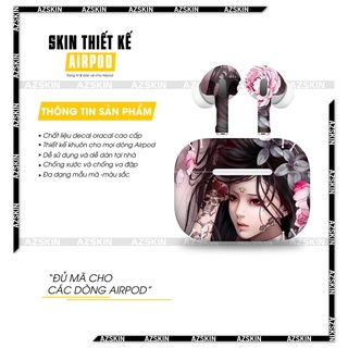 Dán Skin Hình Airpods 1/2/3/Pro Nghệ Thuật Tattoo |SK_APTT95| Chất Liệu Nhập Khẩu -  Chống Nước, Bền Màu, Cắt Sẵn Khuôn