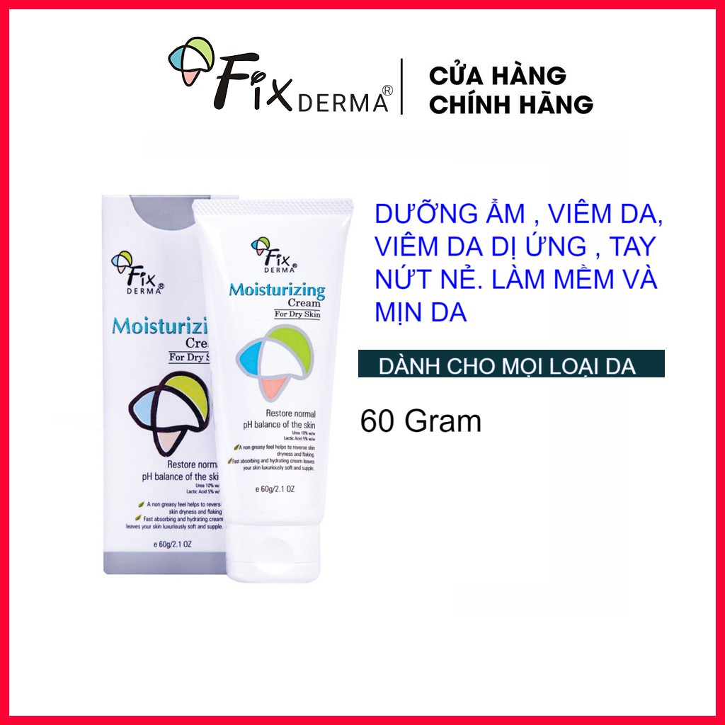 Kem Dưỡng Trắng Da Toàn Thân Fixderma Moisturizing Cream (60g): cân bằng độ ẩm, duy trì độ đàn hồi