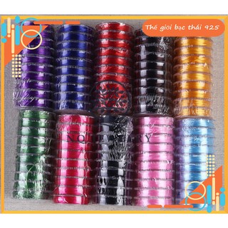 Cuộn cước thun, dây cước chun lụa, dây đan vòng 10m