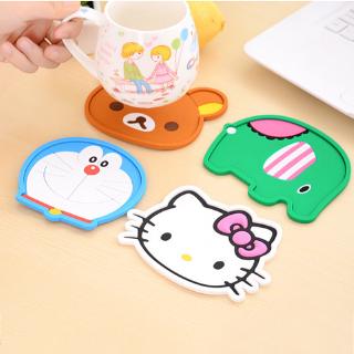 Đệm lót cốc silicone chống trượt hình hoạt hình dễ thương