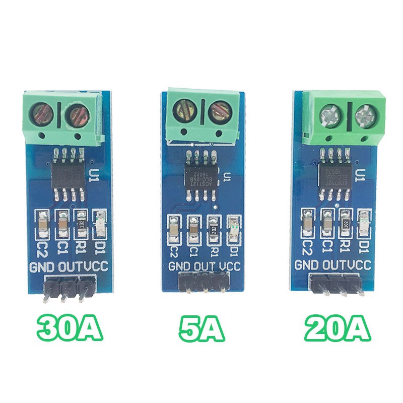 Mô-đun cảm biến dòng điện 5A 20A 30A Hall ACS712 Mẫu cho Bảng phát hiện dòng điện AC DC của Arduino