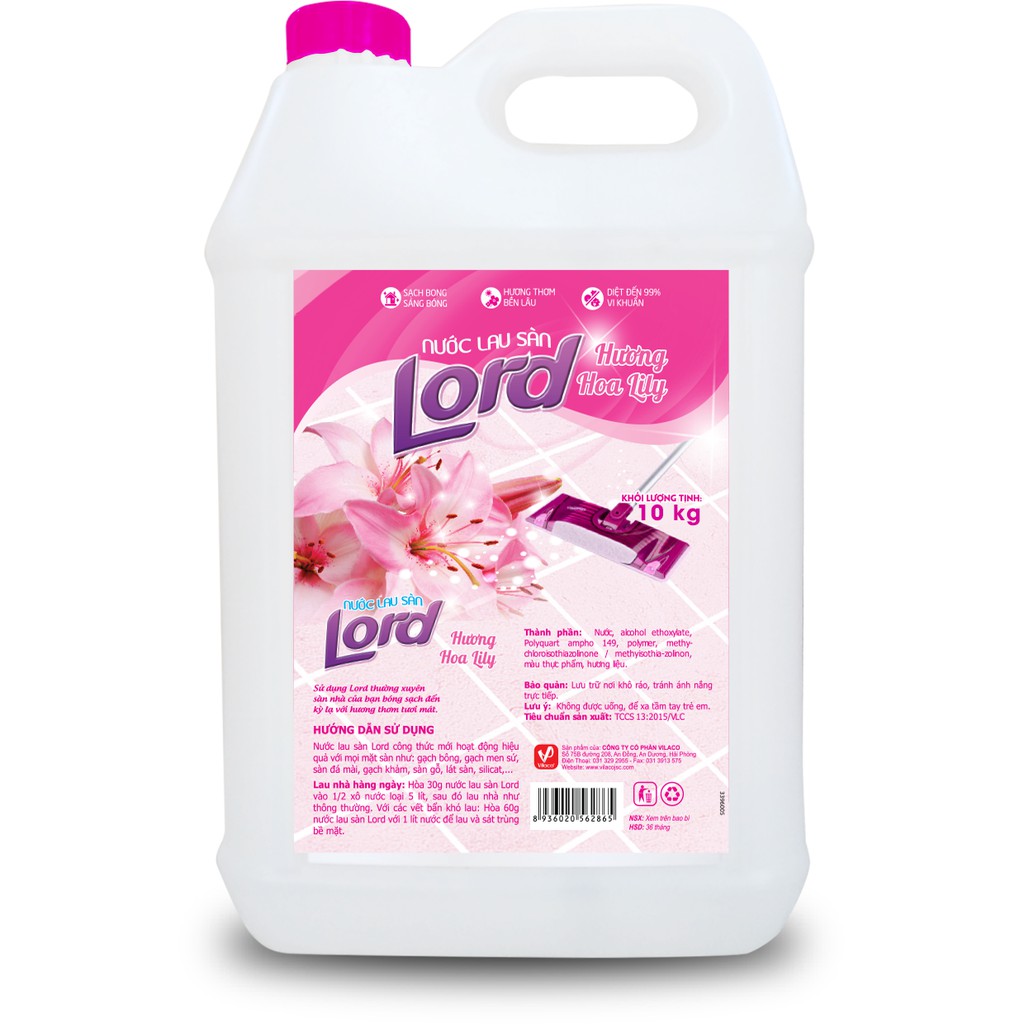 Nước lau sàn Senny hương hoa ly hồng 10kg