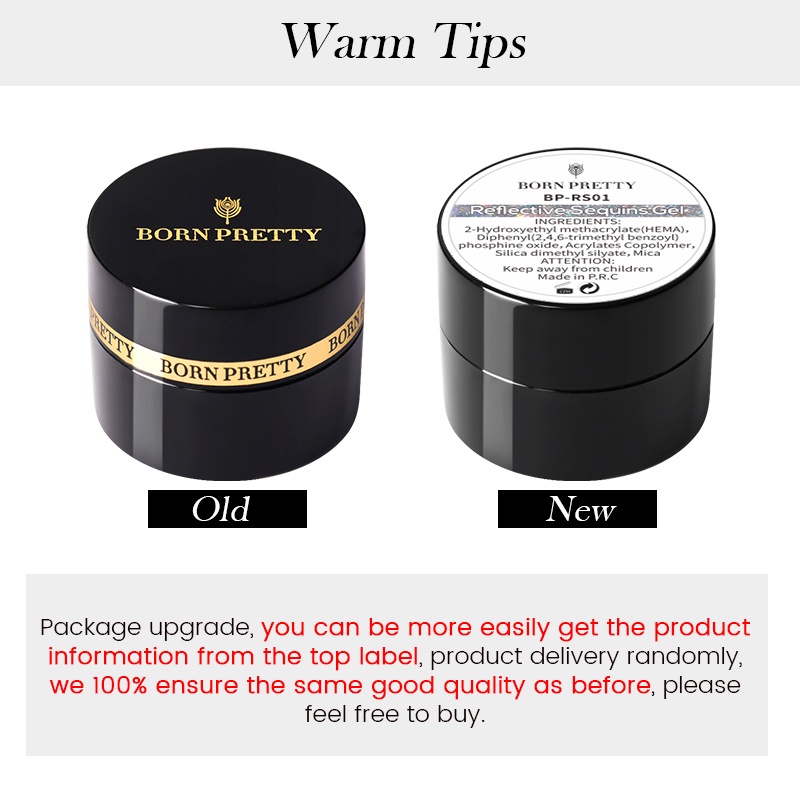 Gel sơn móng tay BORN PRETTY màu sắc lấp lánh 5g