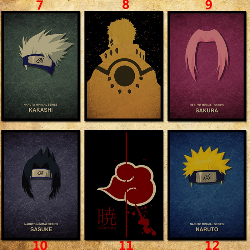 1 Tấm Poster Hoạt Hình Naruto Phong Cách Nhật Bản