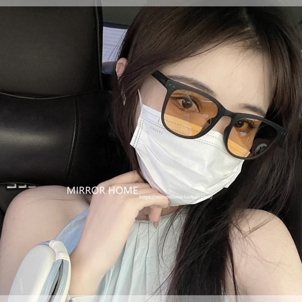 Kính Mát Màu Nâu Phong Cách Hàn Quốc