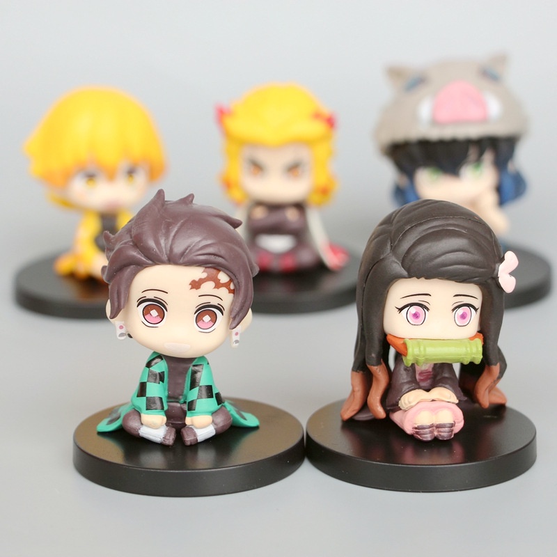 Mô hình anime thanh gươm diệt quỷ, đồ chơi mo hinh, figure anime Kimetsu no yaiba chibi tanjiro,zenitsu, nezuko, rengoku