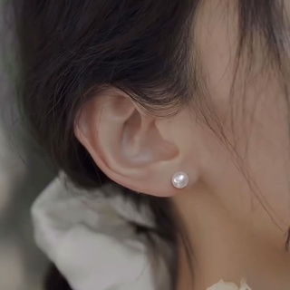 Bông tai ngọc trai nhân tạo 1 hạt ngọc phong cách thanh lịch cho nữ, khuyên tai ngọc trai nhân tạo