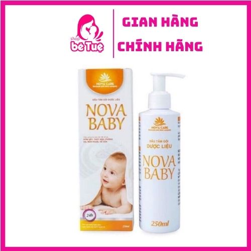 Dầu Tắm Gội Dược Liệu NOVA BABY Chai 100 ml - Phòng Ngừa Rôm Sẩy , Thủy Đậu, Mẩn Ngứa