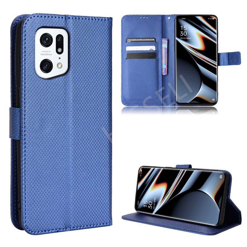 Bao Da PU Điện Thoại Nắp Lật Kèm Ngăn Đựng Thẻ Cho OPPO Find X5 OPPO Find X5 Pro FindX5 X5Pro Vỏ