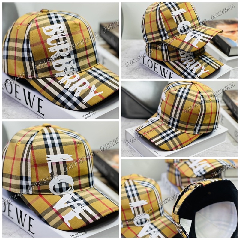 NÓN KẾT LƯỠI TRAI SỌC CARO IN LOVO VÀ BURBERRY VNXK MẪU MỚI NĂNG ĐỘNG SIÊU ĐẸP