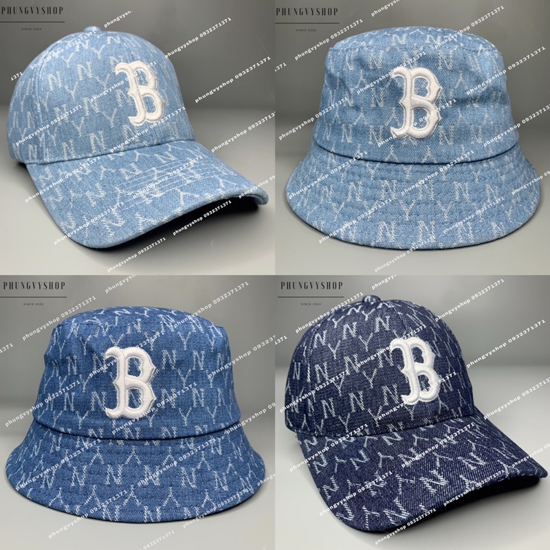 Mũ JEAN bucket &amp; nón lưỡi trai ẨN CHỮ TRẮNG THÊU BB