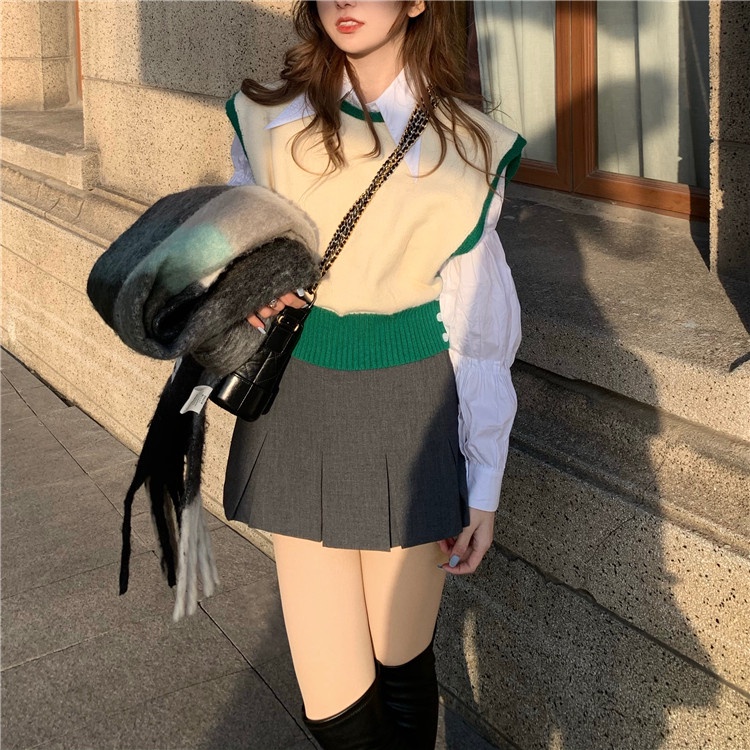 Áo Khoác Dệt Kim Không Tay Màu Sắc Thời Trang Cho Nữ | BigBuy360 - bigbuy360.vn