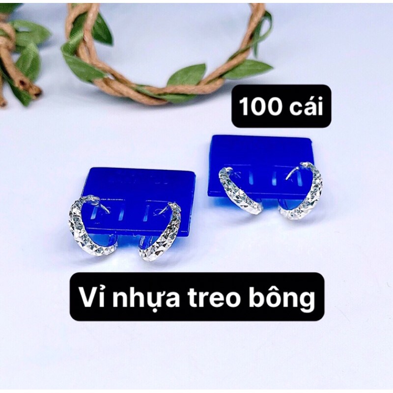 100 vỉ nhựa treo bông tai