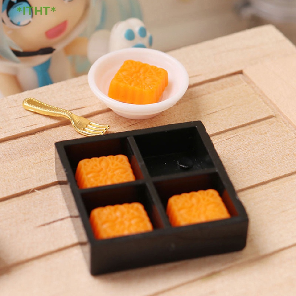 1 Bộ Bánh Trung Thu Mini Tỉ Lệ 1: 12 Cho Nhà Búp Bê Mới