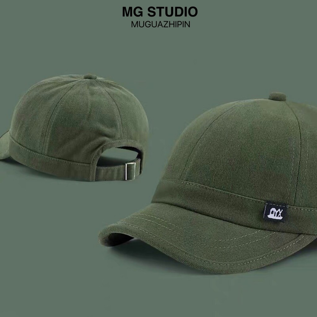 Mũ lưỡi trai MG STUDIO vành ngắn làm bằng chất liệu cotton thời trang