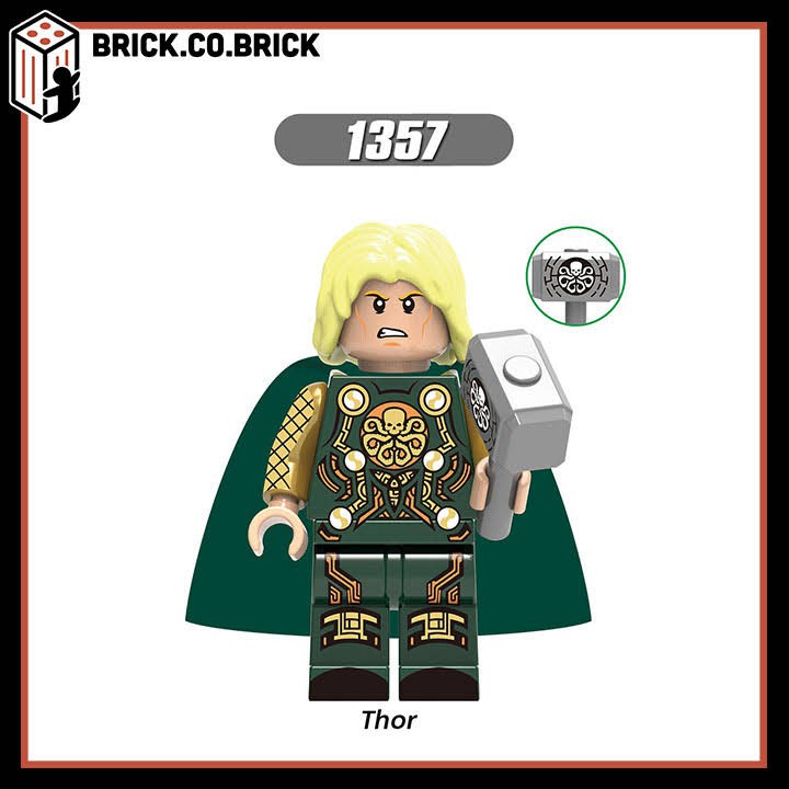 Non LEGO siêu anh hùng - Đồ chơi lắp ráp mô hình super hero Marvel Dc Comics Odin, Frigga, Thor, Loki X0269