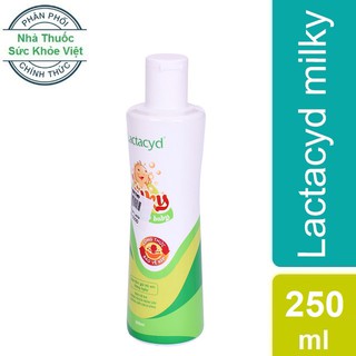 ✅ sữa tắm gội lactacyd milky 250ml cho bé