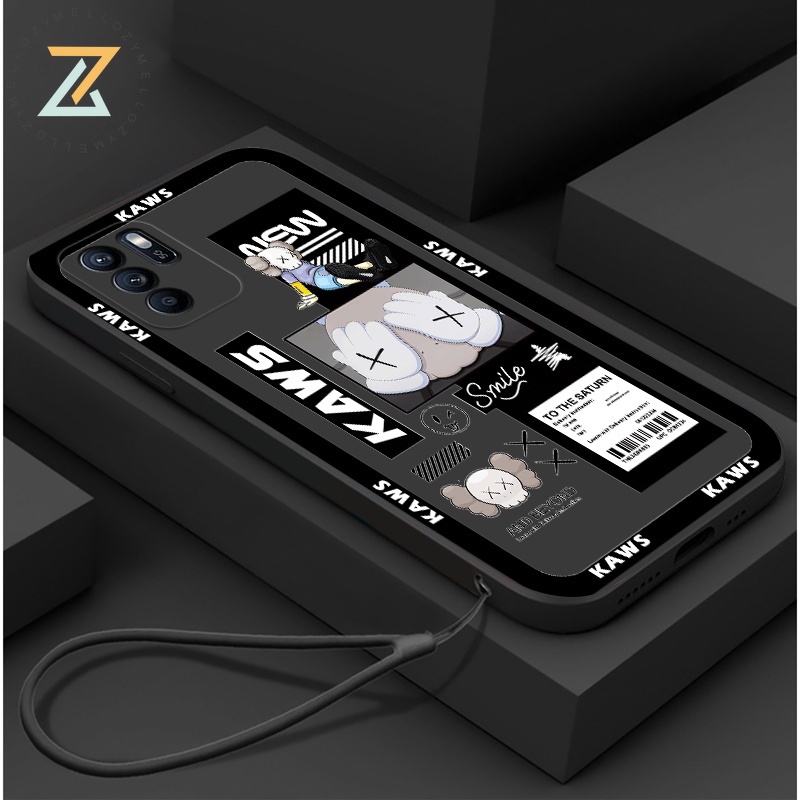 Zymello Ốp lưng Reno 7-6-5-4 Reno 7Z-6Z-5Z Reno 6Lite-5Lite-4Lite Reno 4F Reno 5F Bao da điện thoại dây buộc gấu xu hướng thời trang