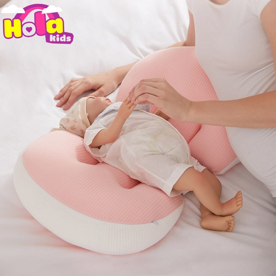 Gối Bầu Cánh Tiên Vải Sợi Tre Thoáng Mát Bông Gòn Thái Lan Cao Cấp Chống Xẹp Holakids