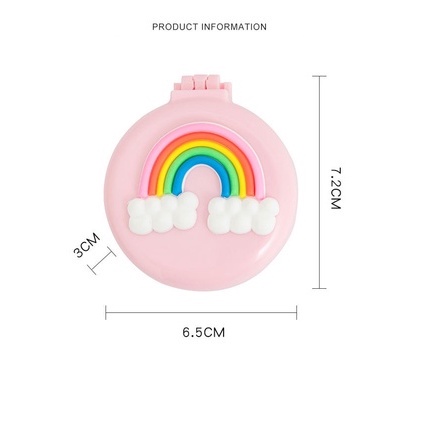 Gương mini cầm tay kèm lược massage