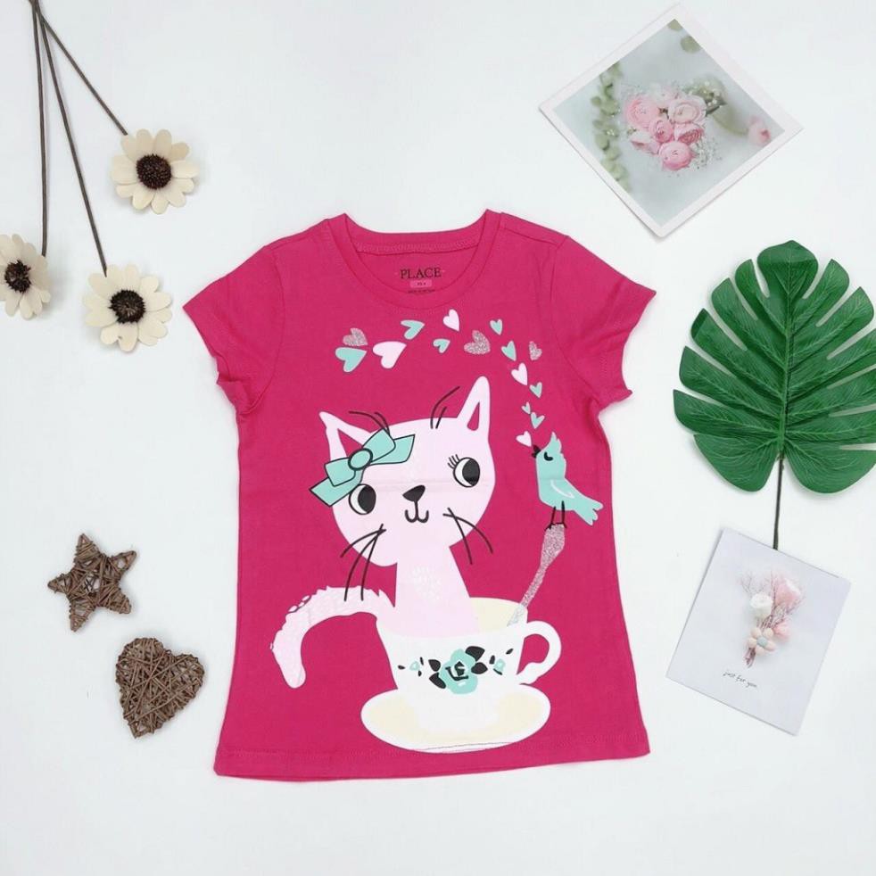 Áo thun cho bé gái, áo phông bé gái chất cotton mềm mát, size 4 - 14 tuổi - BONGKIDS