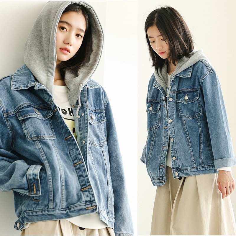 Áo Khoác Denim Thời Trang Mùa Thu Cho Nữ