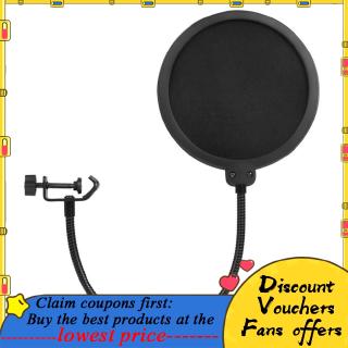 Bộ lọc micro 2 lớp cổ ngỗng có thể xoay 360° kèm kẹp dành cho thu âm/phát thanh