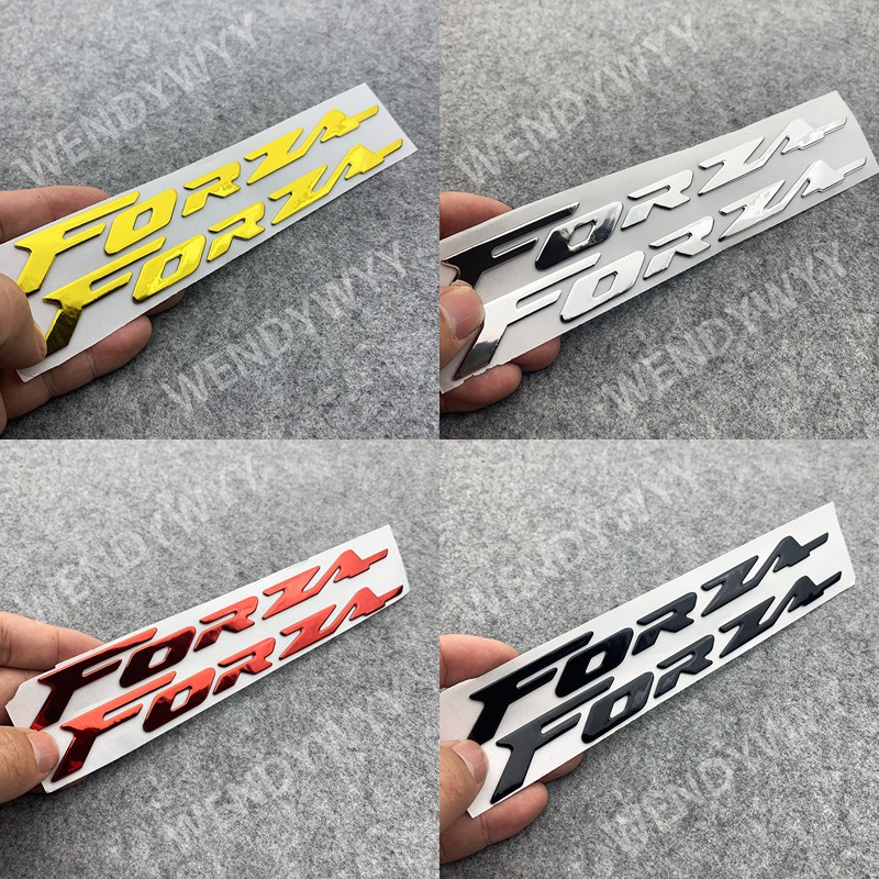 Miếng Dán LOGO 3D Bằng Nhựa Crom Mềm Trang Trí Xe Mô Tô HONDA Forza 150 250 300 350 750