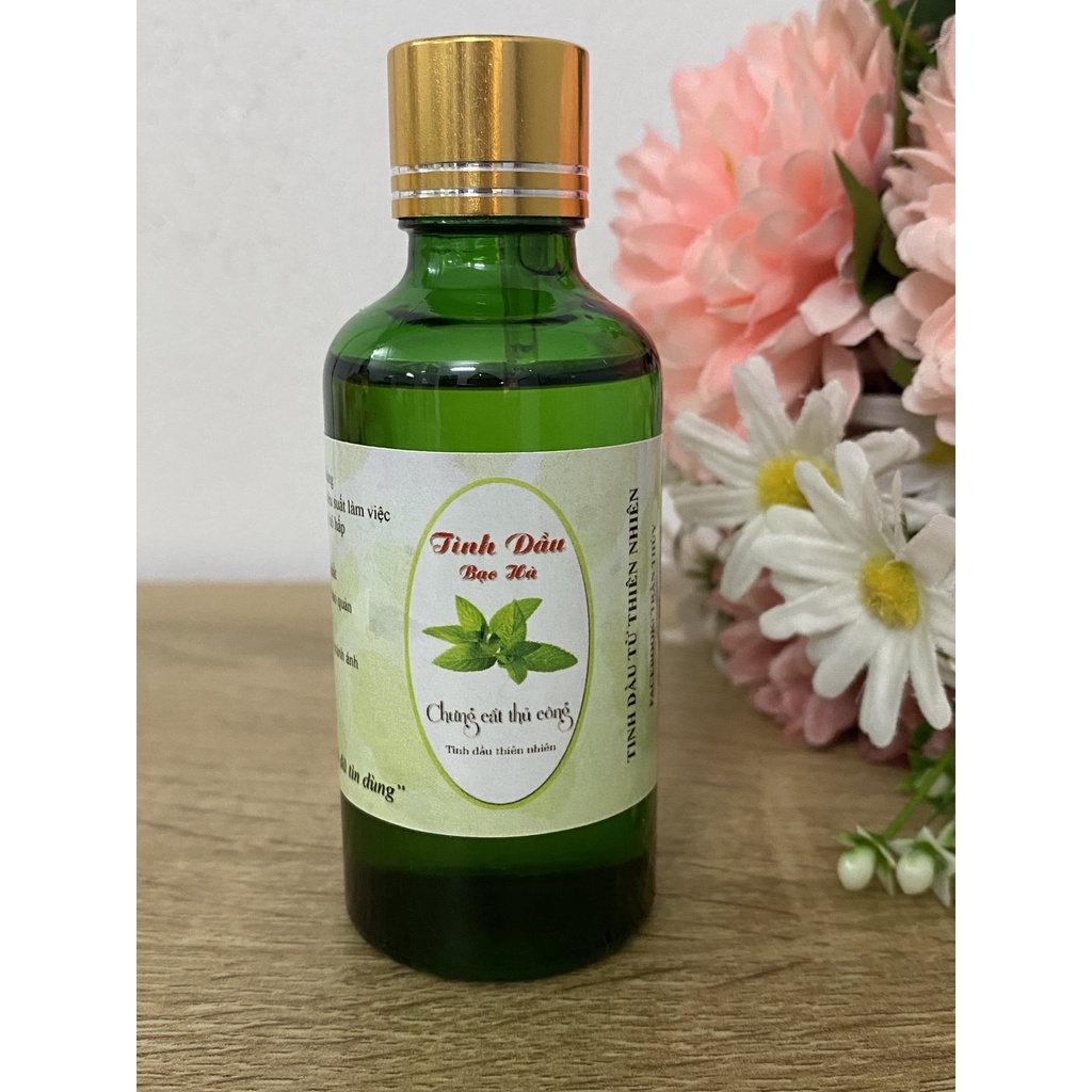 Tinh dầu sả, quế, bạc hà, tràm chưng cất thủ công dung tích 50ml (cam kết 100% tự nhiên)