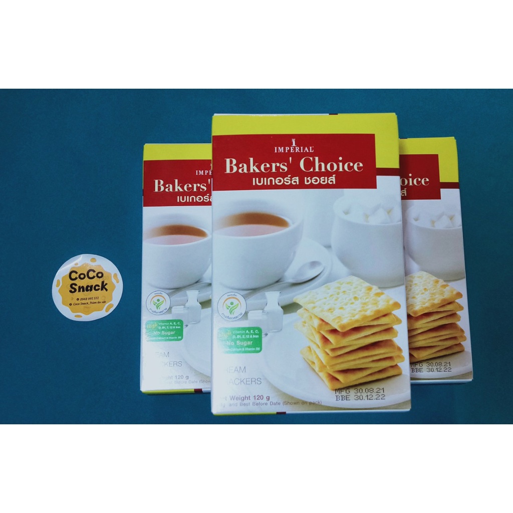 Bánh Quy Không Đường Thái Lan Imperial Baker's Choice, phù hợp với người ăn kiêng, giảm cân - Hôp 120g