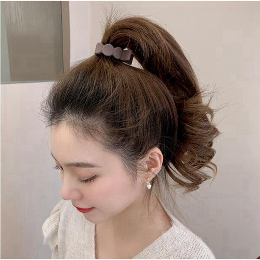 Kẹp Tóc Đuôi Ngựa Bằng Acrylic Đục Chống Trượt Kiểu Hàn Quốc