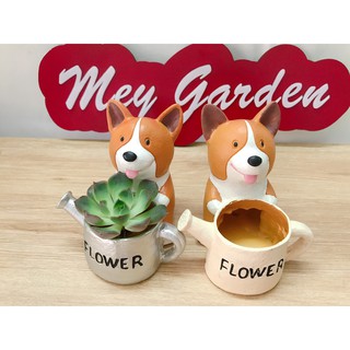 Chậu Trồng Cây Mini Chú Chó Corgi Dễ Thương