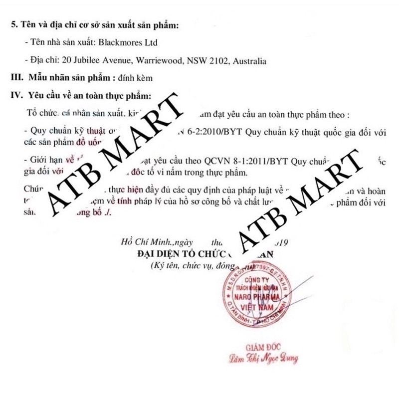 Tinh dầu hoa anh thảo Blackmores 190 viên.