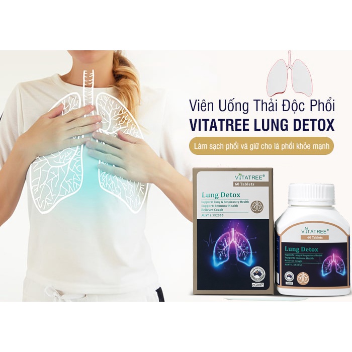 Viên thải độc phổi Lung Detox 60 viên - Vitatree [Úc chính hãng]