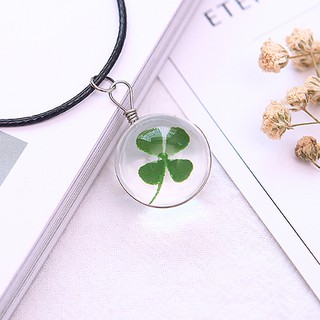 Vòng Cổ Pha Lê Cỏ 4 Lá  May Mắn