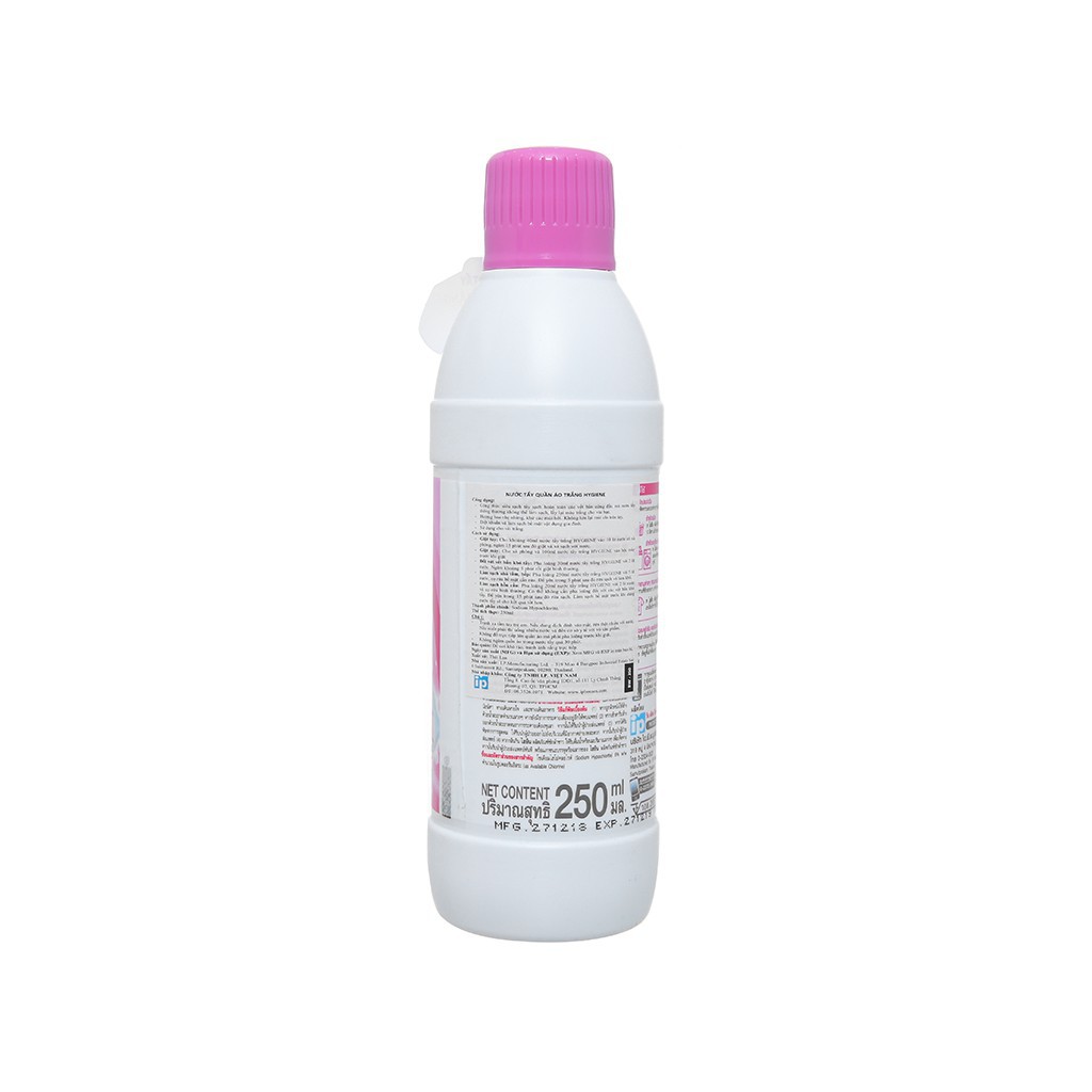 Nước tẩy trắng quần áo Hygiene Thái Lan 250ml.