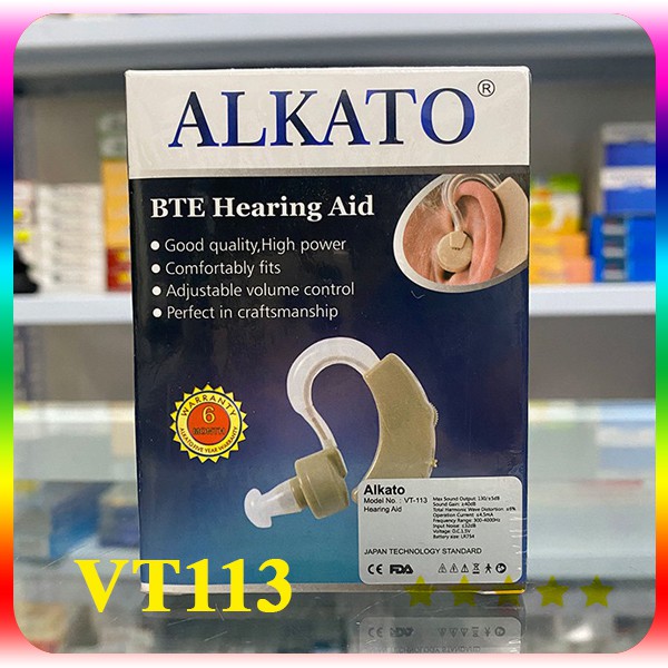 [Chính hãng] Máy Trợ Thính Alkato VT113 Không Dây Nhỏ Gọn, Khuếch Đại Âm Thanh Cực Tốt