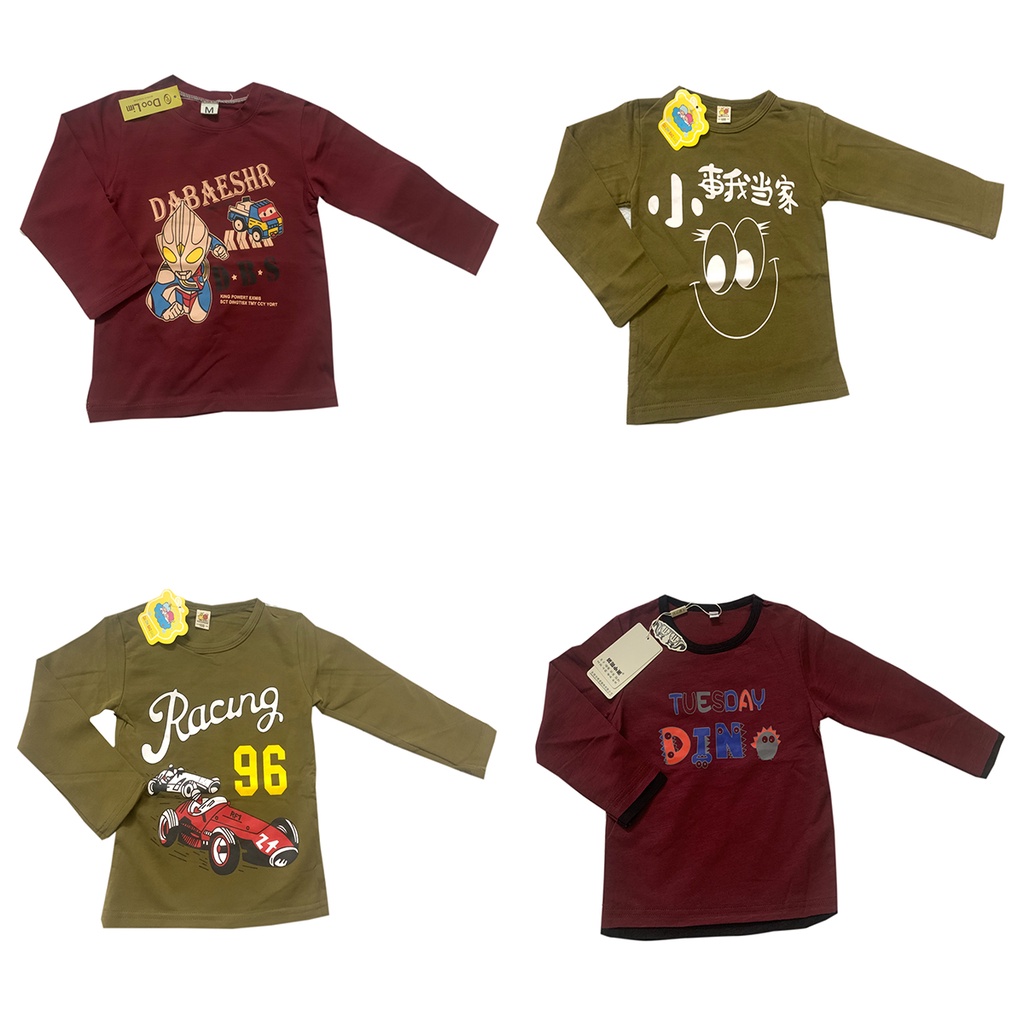 Áo thun dài tay cho bé cổ tròn, áo thu đông trẻ em dài tay hàng xuất khẩu