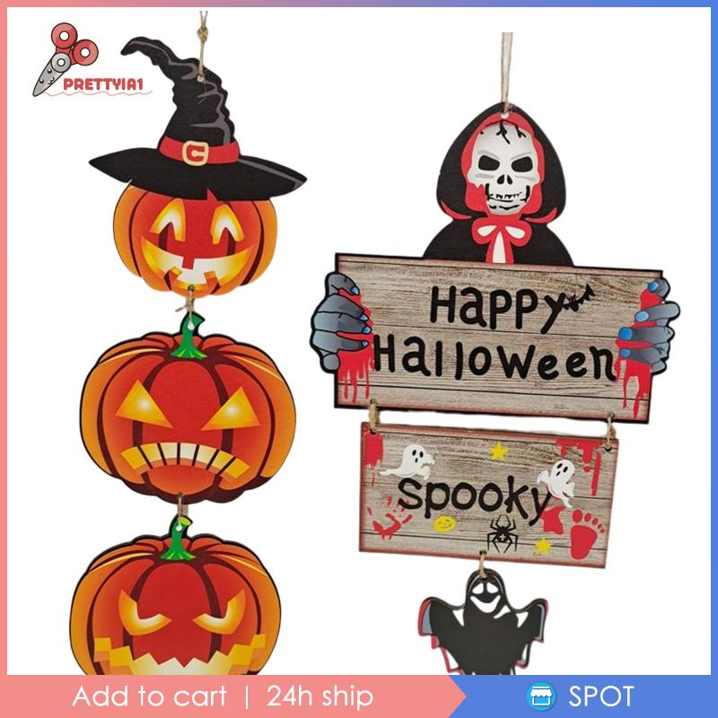 Biển Hiệu Treo Cửa Trước Trang Trí Halloween Prettyia1