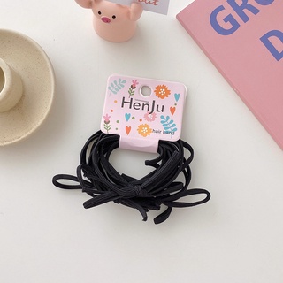 Set 6 Dây Thun Cột Tóc Co Giãn Nhiều Màu Sắc