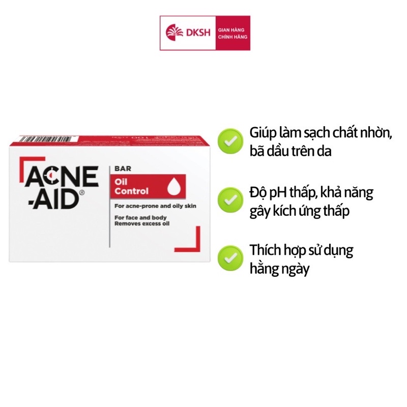 Xà phòng Acne-Aid bar 100g giúp giảm dầu mụn lưng