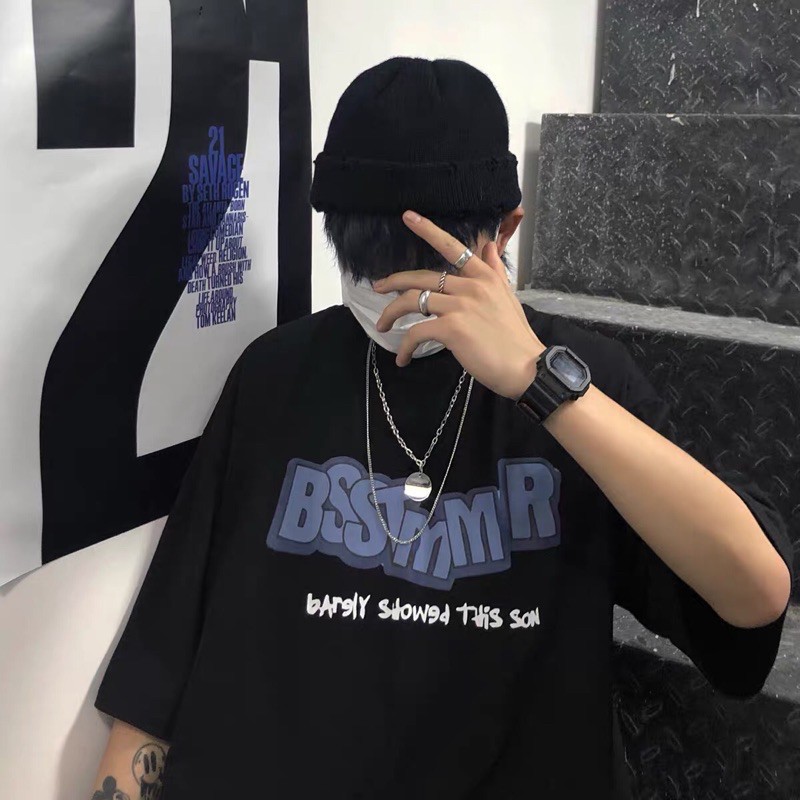 Áo thun tay lỡ dáng rộng unisex dưới 75kg - Bsstmmr | BigBuy360 - bigbuy360.vn