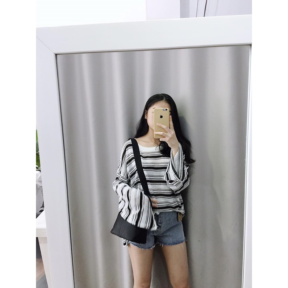 Áo len kẻ FORM RỘNG - Hàng cao cấp xuất khẩu | BigBuy360 - bigbuy360.vn